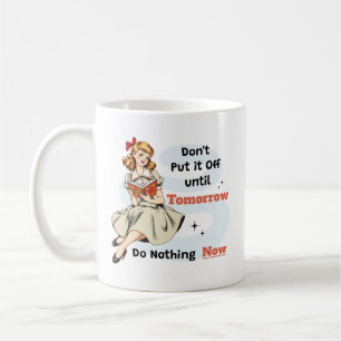 Mug Drôle démotivationnel Sassy Schoolgirl Retro