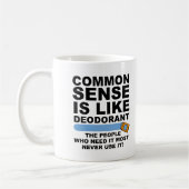 Mug Drôle Déodorant Bon Sens (Gauche)