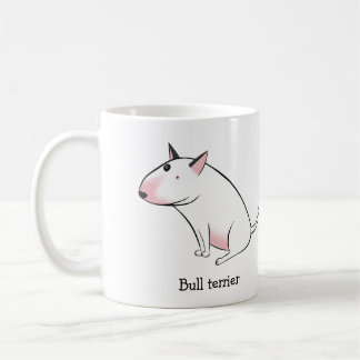 Mug Drôle dessin animé blanc taureau terrier