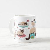 Mug Drôle dessin animé chats (Devant gauche)