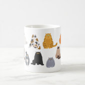 Mug Drôle dessin animé grasse chats vue (Centre)