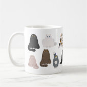 Mug Drôle dessin animé grasse chats vue (Gauche)