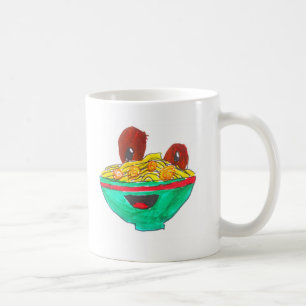 Mug Drôle dessin animé spaghetti boules de viande art