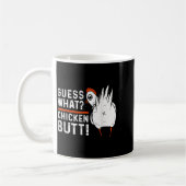 Mug Drôle Devinez What_ Beurre De Poulet ! Design blan (Gauche)