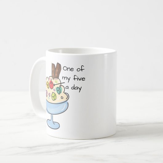 Mug Drôle Devis Diet Crème de glace Sundae (Devant gauche)
