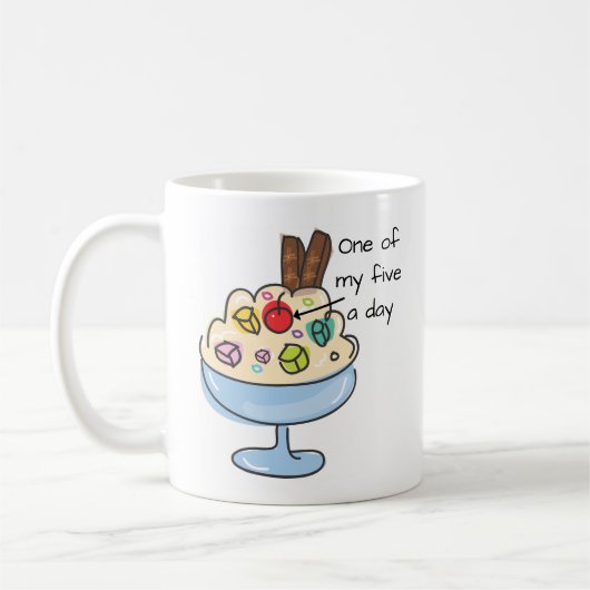 Mug Drôle Devis Diet Crème de glace Sundae (Gauche)