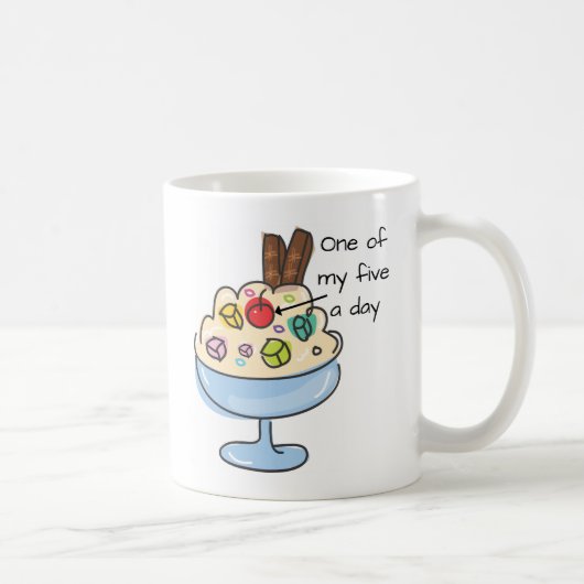 Mug Drôle Devis Diet Crème de glace Sundae (Droite)