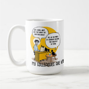 Mug Drôle d'humour de chat de bureau Cadeau de collègu