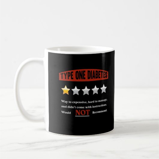 Mug Drôle Diabète plaisanter Humour diabétique (Gauche)