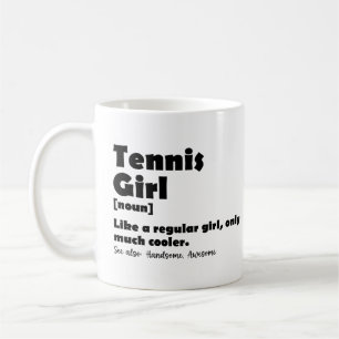 Mug Drôle Dictionnaire de fille de tennis définition