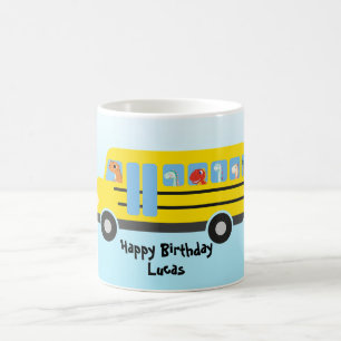 Mug Drôle dinosaure Retour à l'école Bus garçon Annive