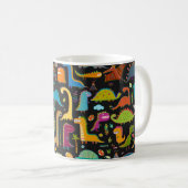 Mug Drôle dinosaure sans couture motif (Devant droit)