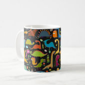 Mug Drôle dinosaure sans couture motif (Devant gauche)