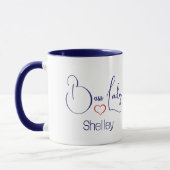 Mug Drôle Dit Boss Lady Simple Dark Blue Script (Gauche)