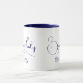 Mug Drôle Dit Boss Lady Simple Dark Blue Script (Centre)