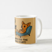 Mug Drôle Dog Therapist Dessin (Devant droit)