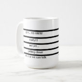 Mug Drôle, doit avoir le café avant que nous parlions (Devant gauche)