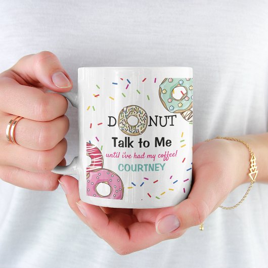 Mug Drôle 'Donut talk to Me' Café personnalisé