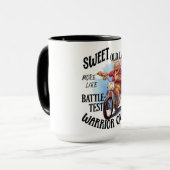 Mug Drôle Douce Vielle Dame Guerrier Reine (Devant gauche)