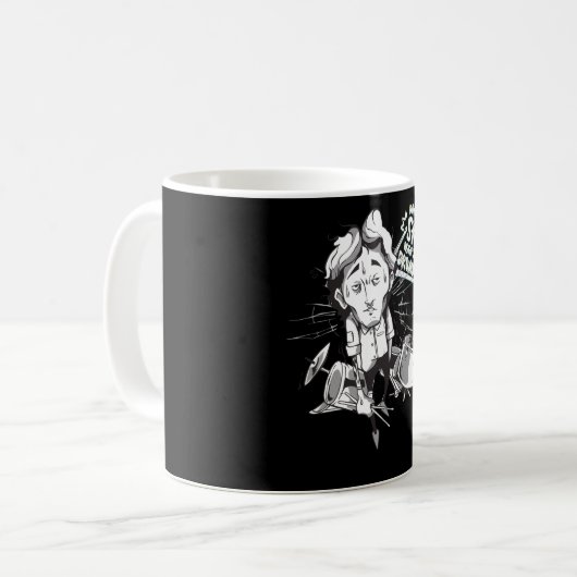 Mug Drôle Drummer Drums Cadeau (Devant gauche)