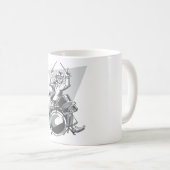 Mug Drôle Drummer Drums Cadeau (Devant droit)