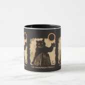 Mug Drôle Éclipse Solaire Annulaire Chat 2 octobre 202 (Centre)