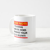 Mug Drôle Ecouteurs Silencieux (Devant gauche)
