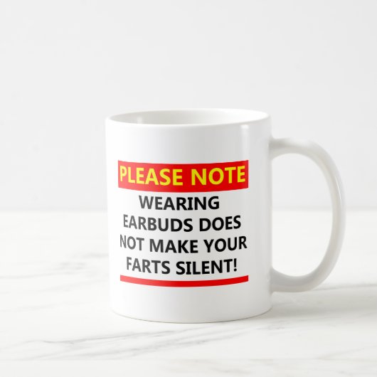 Mug Drôle Ecouteurs Silencieux (Droite)