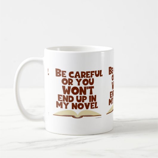 Mug Drôle écrivain méchant Humour de caractère (Gauche)