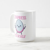 Mug Drôle "Eggpress Yself" Nom personnalisé (Devant gauche)