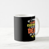 Mug Drôle Electricien Art Pour Hommes Lineman Electro  (Devant droit)
