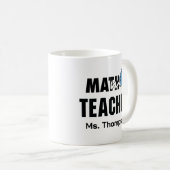 Mug Drôle enseignant mathématiques effaceur bleu (Devant droit)