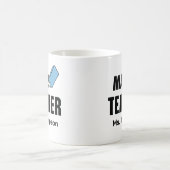 Mug Drôle enseignant mathématiques effaceur bleu (Centre)