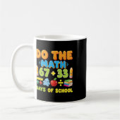 Mug Drôle équation mathématique de 100 jours d'école é (Gauche)