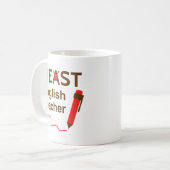 Mug Drôle et farfelu, bête ou meilleur professeur (Devant gauche)