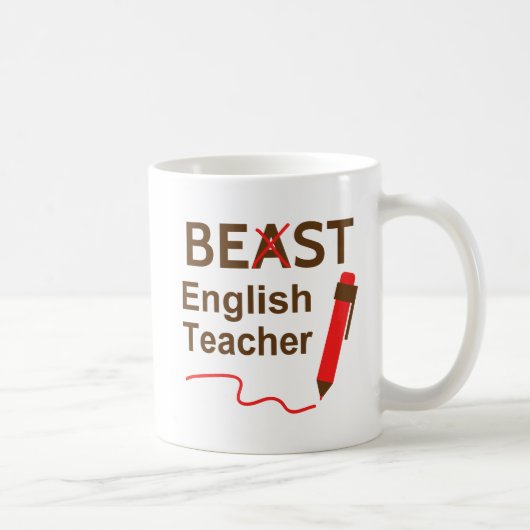 Mug Drôle et farfelu, bête ou meilleur professeur (Droite)