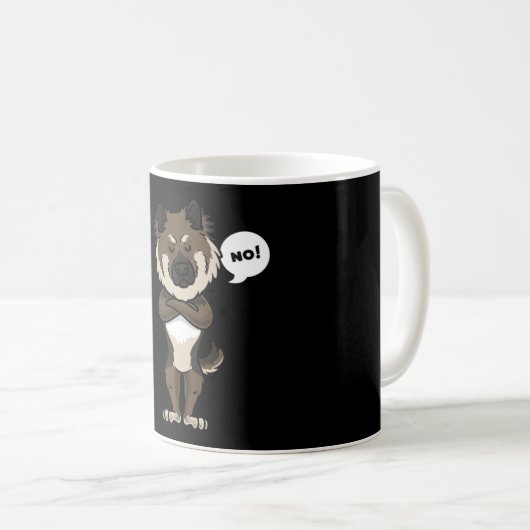 Mug Drôle Eurasier Chien drôle Idée cadeau (Devant droit)