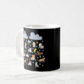 Mug Drôle expression anglaise Il pleut des chats et de (Devant gauche)