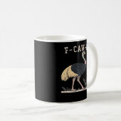 Mug Drôle F-Caw-F Autruche F-Caw-F Coq Oiseau Corbeau (Devant droit)