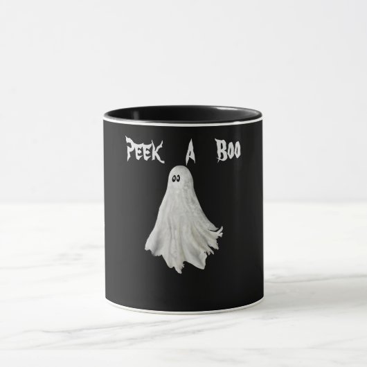 Mug Drôle Fantôme D'Halloween Dessin Passé (Centre)