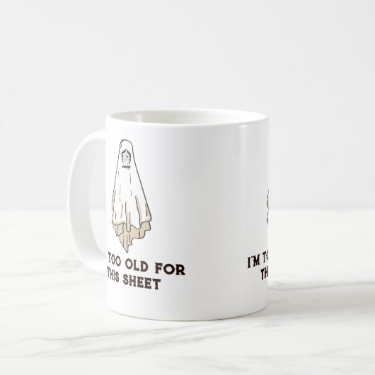 Mug Drôle Fantôme Grumpy Halloween (Devant gauche)