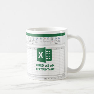 Mug drôle fatigué en tant que comptable, Drôle comptab