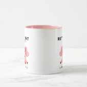 Mug Drôle Fatigué Piglet Temps de retraite Rose (Centre)