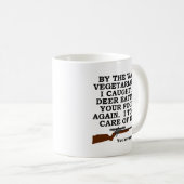 Mug drôle favori végétarien de chasse (Devant droit)