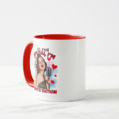 Mug Drôle femme rétro ajouter monogramme (Devant gauche)