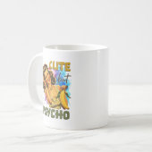 Mug Drôle femme rétro ajouter monogramme (Devant gauche)