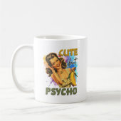 Mug Drôle femme rétro ajouter monogramme (Gauche)