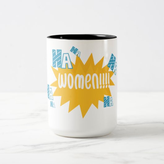 mug drôle, femmes hahaha (Centre)