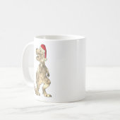 Mug Drôle Festif Tyrannosaurus Rex Père Noël Dinosaur  (Devant gauche)