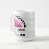 Mug Drôle Flamant rose café Mug, Overthinkers Cadeau (Devant gauche)